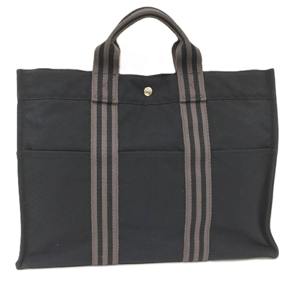 Hermes Fourre Tout MM Tote Canvas Black