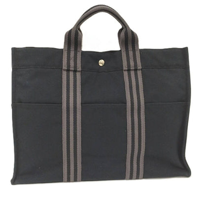 Hermes Fourre Tout MM Tote Canvas Black