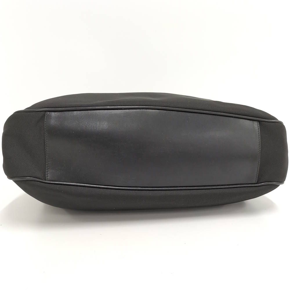 Gucci 2-Way Shoulder Bag Bamboo Nylon Leather Black — view 7