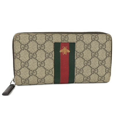 Gucci Sherry Line Zip Around Wallet Brown