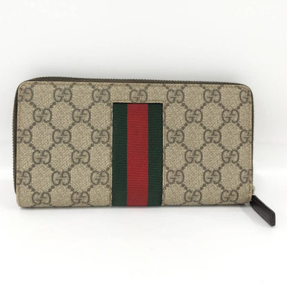 Gucci Sherry Line Zip Around Wallet Brown — view 3