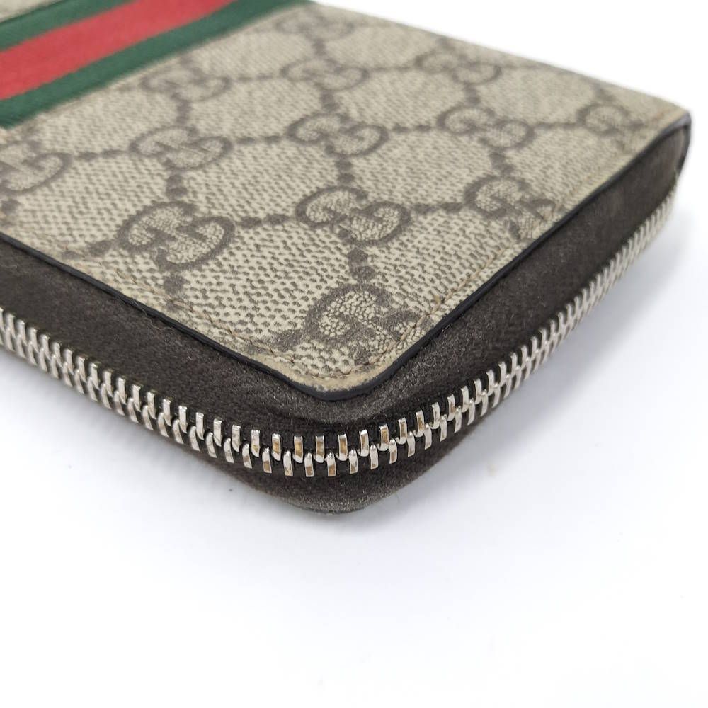 Gucci Sherry Line Zip Around Wallet Brown — view 5