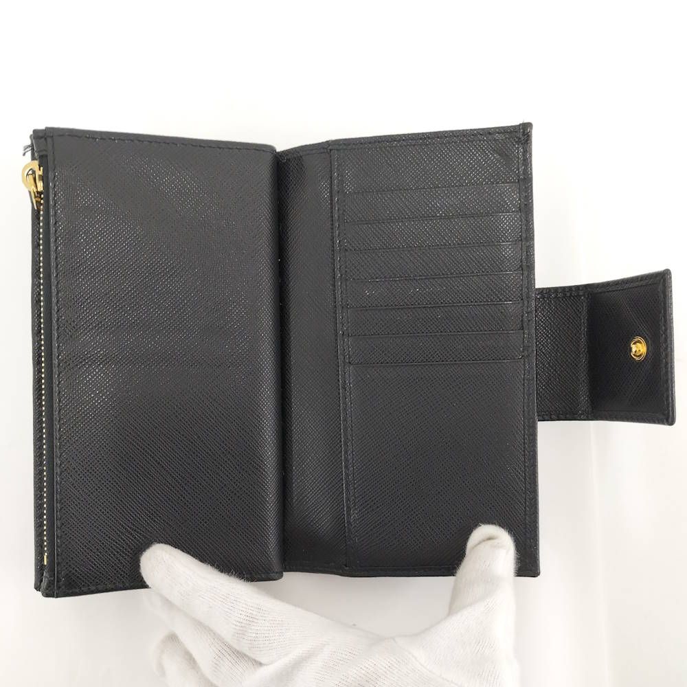 Prada Bifold Wallet Leather Black — view 6