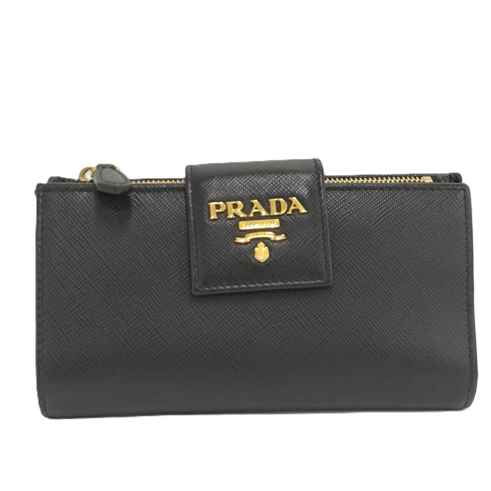 Prada Bifold Wallet Leather Black