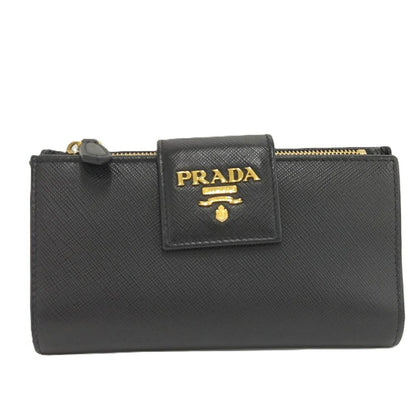 Prada Bifold Wallet Leather Black