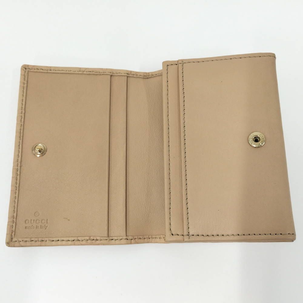 Gucci Card Case Leather Beige — view 2