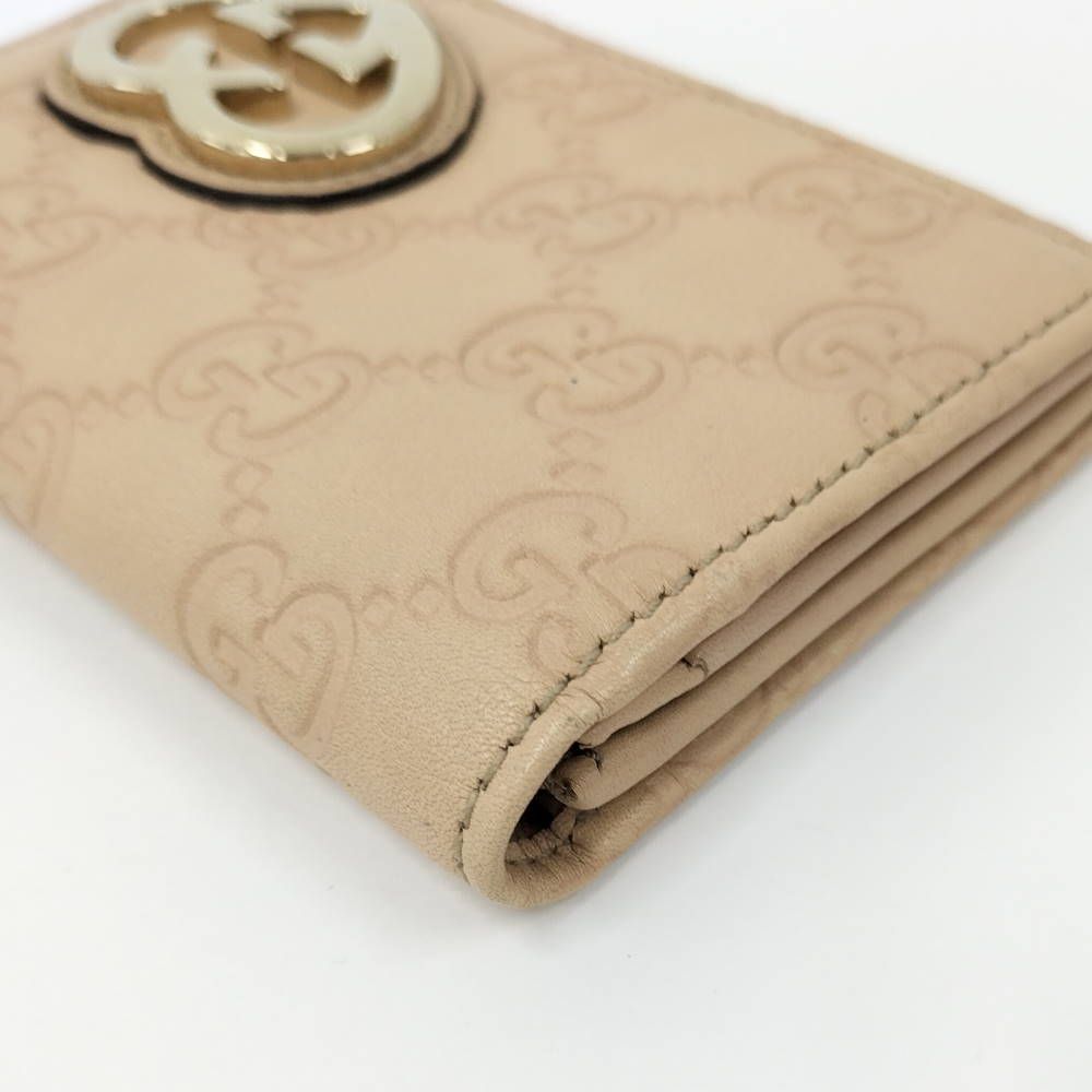 Gucci Card Case Leather Beige — view 6