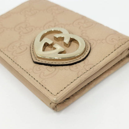 Gucci Card Case Leather Beige — view 4