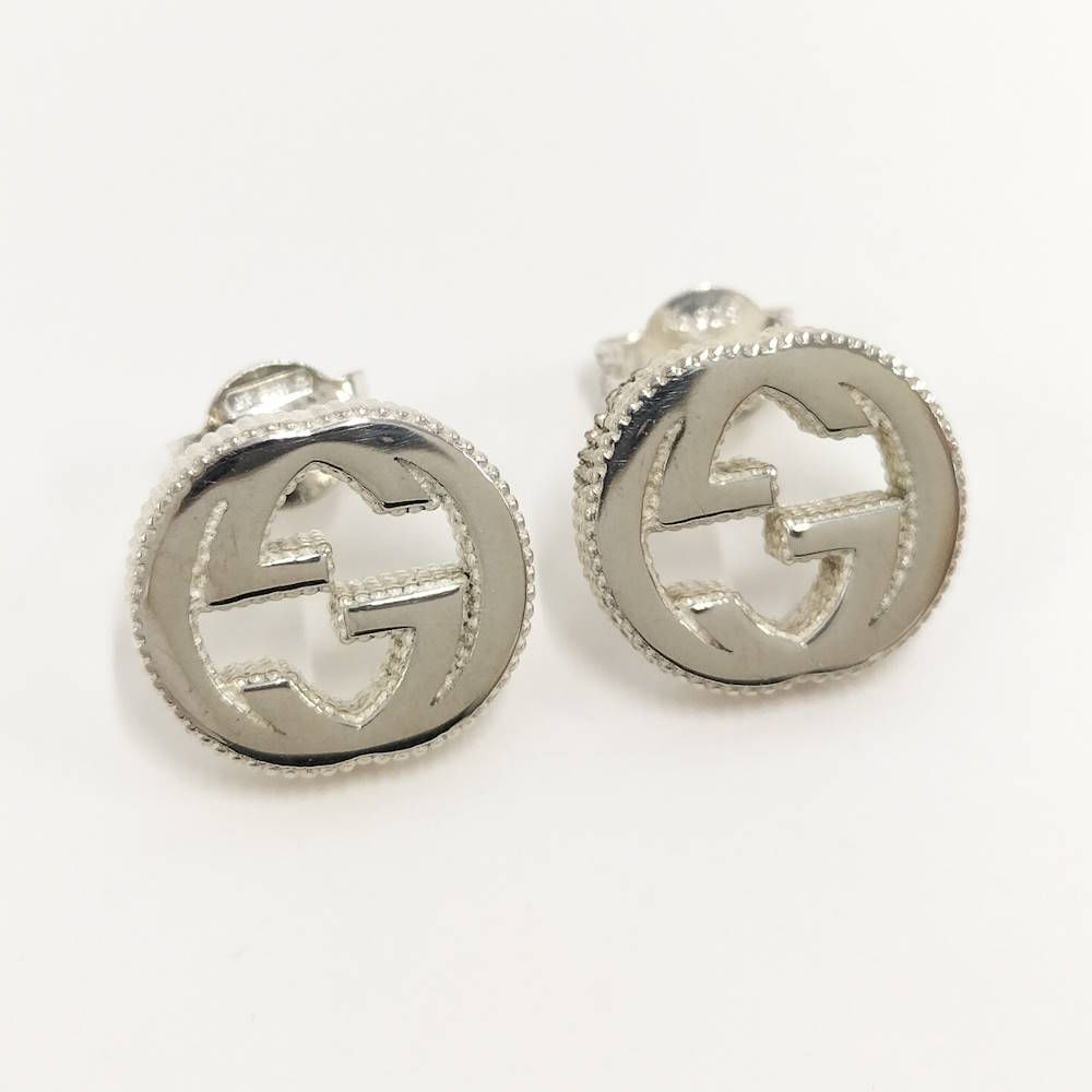 Gucci Earrings Interlocking Silver