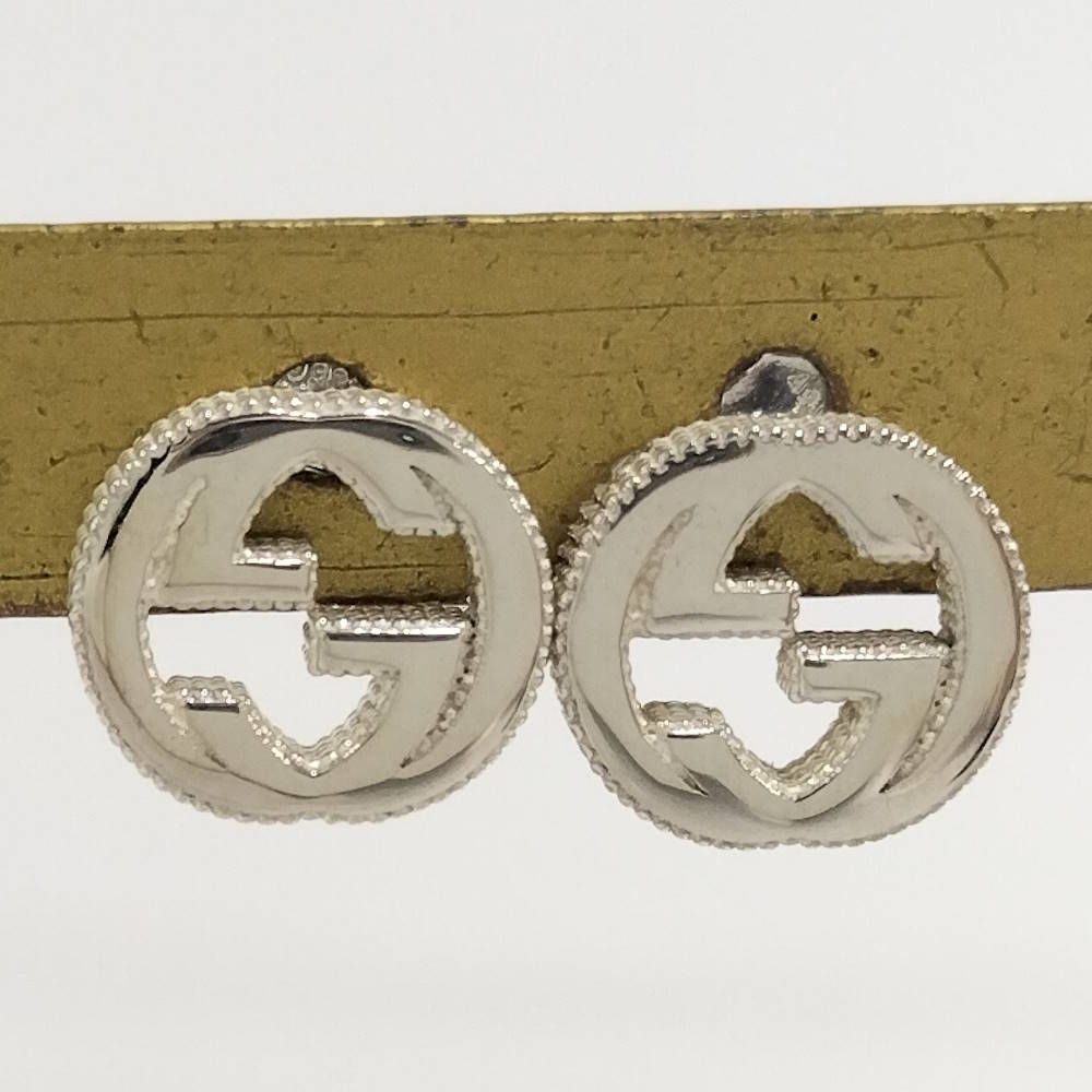 Gucci Earrings Interlocking Silver — view 8