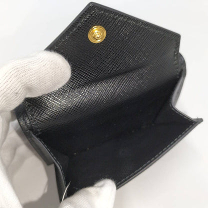 Prada Compact Wallet Saffiano Leather Black — view 8