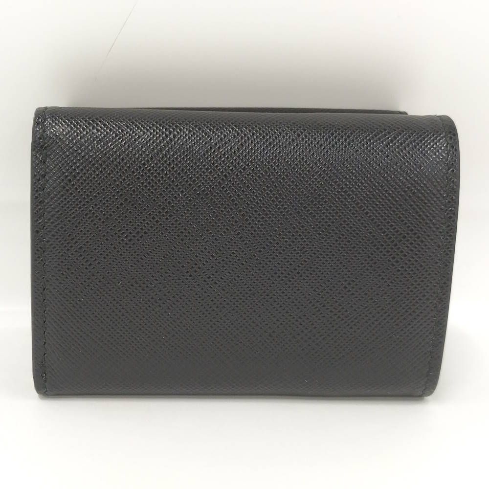 Prada Compact Wallet Saffiano Leather Black — view 3