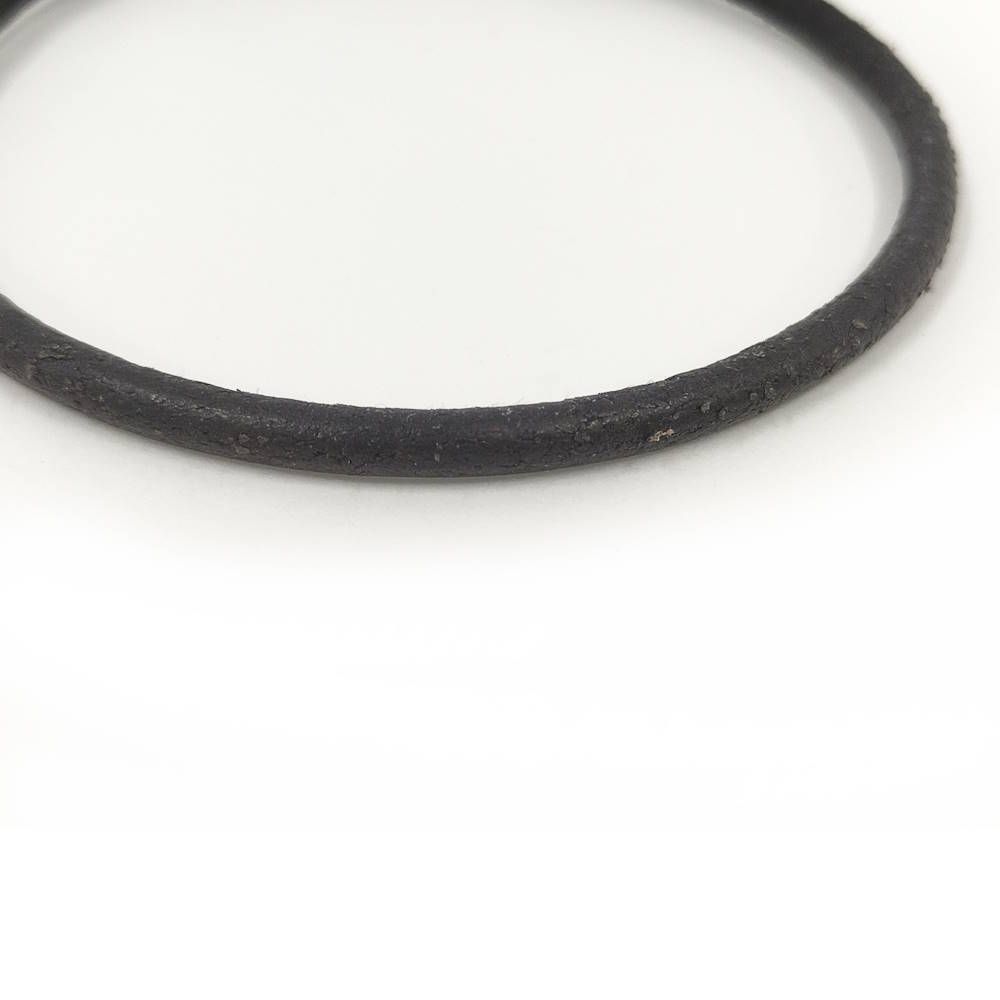 Hermes Viviride Bracelet Cadena Fantasy Heart Plated Leather Silver Black — view 5