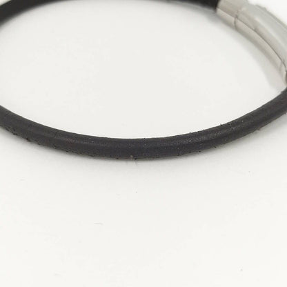 Hermes Viviride Bracelet Cadena Fantasy Heart Plated Leather Silver Black — view 7