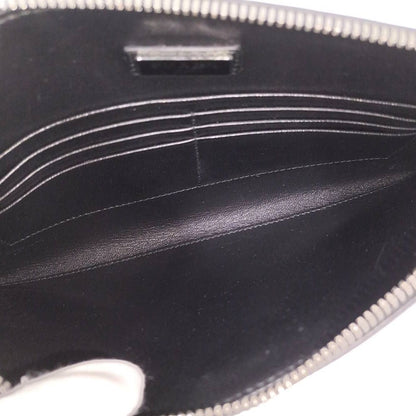Prada Saffiano Clutch Seagull Black White Leather — view 9