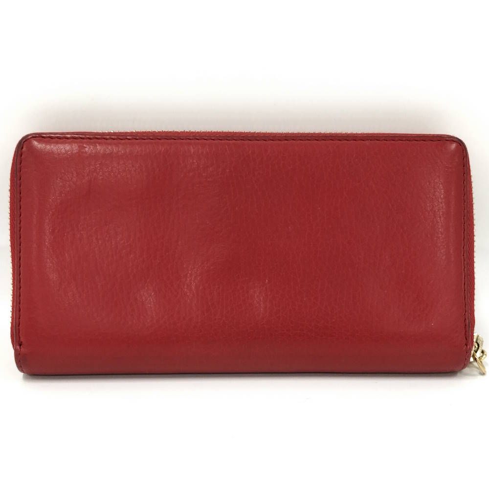 Gucci Zip Around Wallet Interlocking Soho Leather Red — view 3
