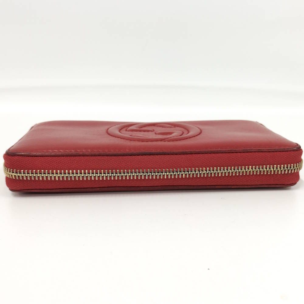 Gucci Zip Around Wallet Interlocking Soho Leather Red — view 7