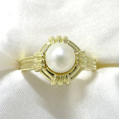 Tiffany & Co Ring Signature 18k Yellow Gold Pearl