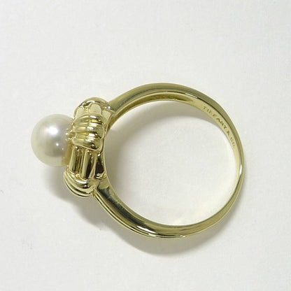 Tiffany & Co Ring Signature 18k Yellow Gold Pearl — view 2