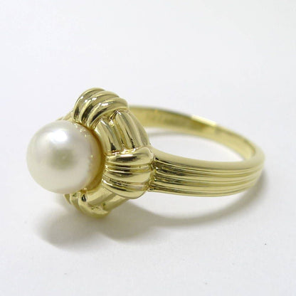 Tiffany & Co Ring Signature 18k Yellow Gold Pearl — view 5