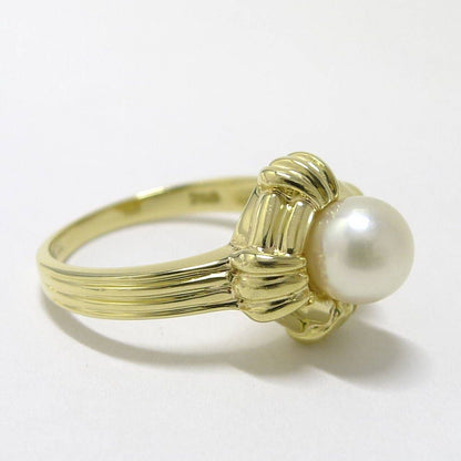 Tiffany & Co Ring Signature 18k Yellow Gold Pearl — view 4