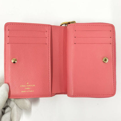 Louis Vuitton Bifold Wallet Portefeuille Monogram Embossed Lambskin Pink Sky — view 2