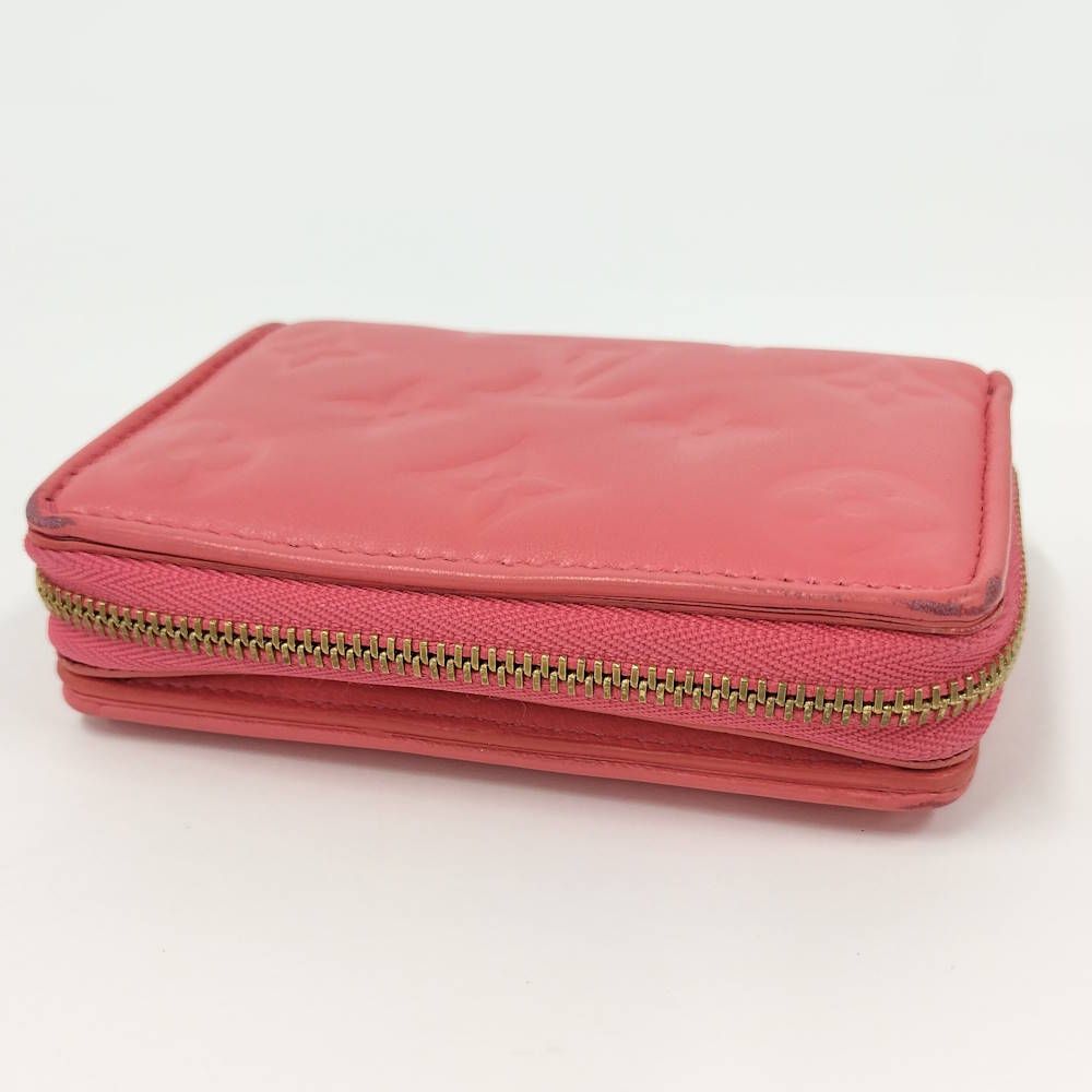 Louis Vuitton Bifold Wallet Portefeuille Monogram Embossed Lambskin Pink Sky — view 6