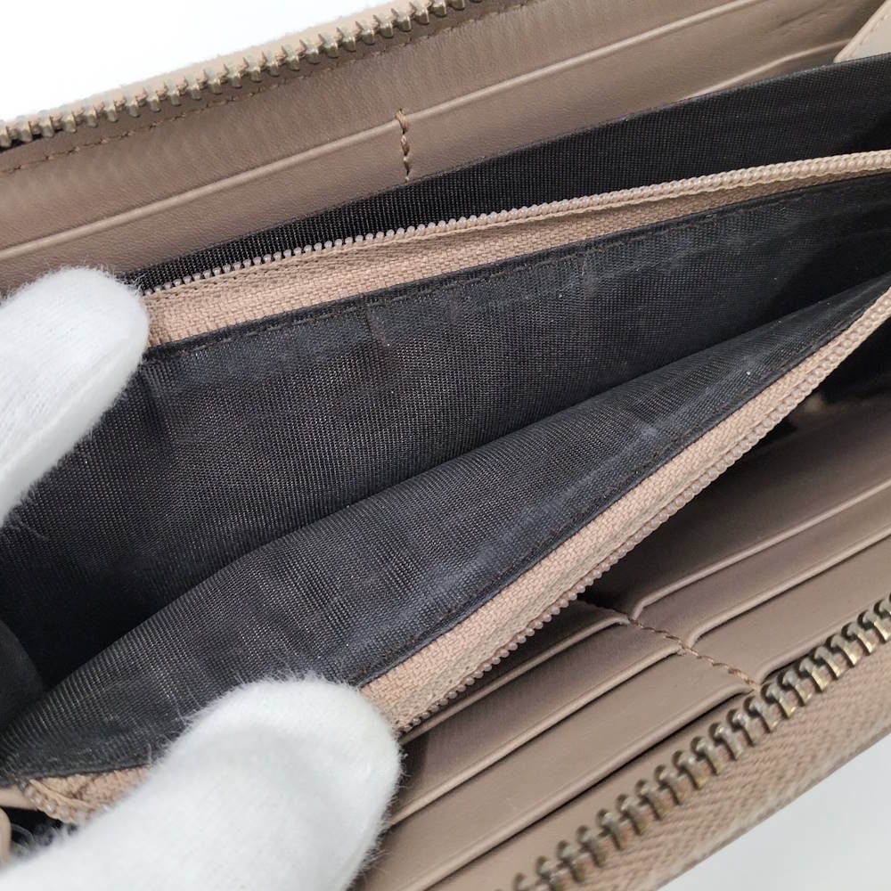 Gucci Zip Around Wallet GG Marmont Leather Pink Beige — view 8