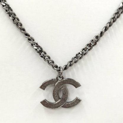 Chanel Necklace CC Logo Costume Pearl Line Stone Silver Metal Plated — view 2