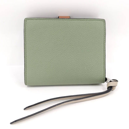 Loewe Compact Zip Wallet Bifold Leather Green — view 3