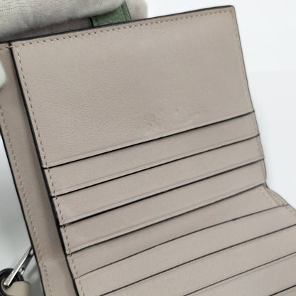 Loewe Compact Zip Wallet Bifold Leather Green — view 7