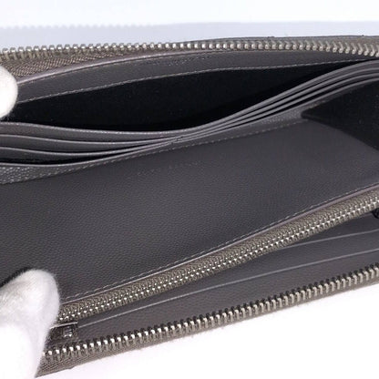 Saint Laurent Zip Around Wallet Leather Gray — view 8
