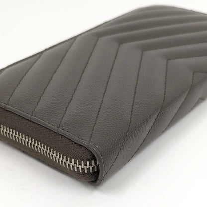 Saint Laurent Zip Around Wallet Leather Gray — view 6