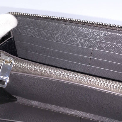 Saint Laurent Zip Around Wallet Leather Gray — view 7