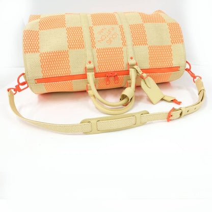 Louis Vuitton Keepall Bandouliere 50 Boston Bag Collection Damier Giant Raffia — view 4