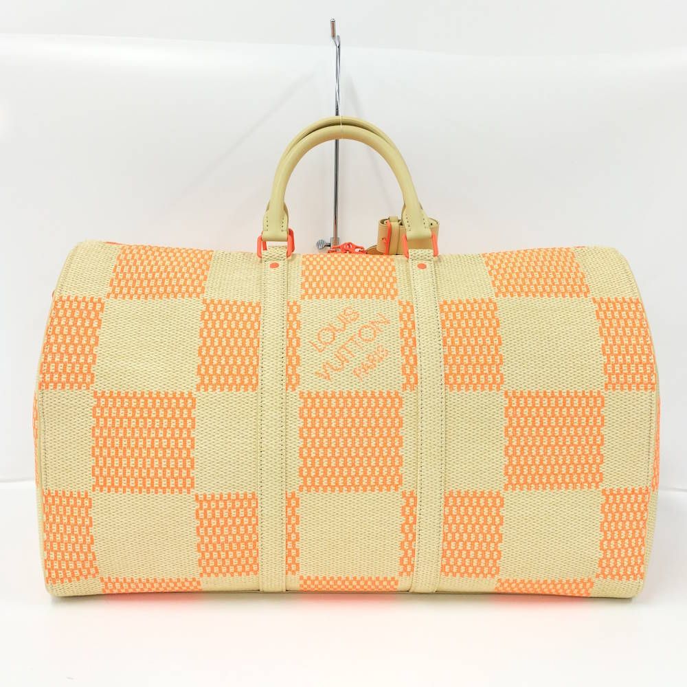 Louis Vuitton Keepall Bandouliere 50 Boston Bag Collection Damier Giant Raffia — view 2