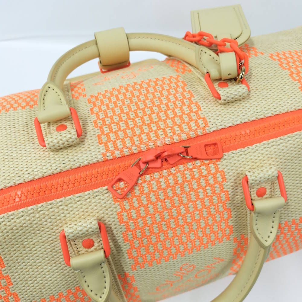 Louis Vuitton Keepall Bandouliere 50 Boston Bag Collection Damier Giant Raffia — view 7