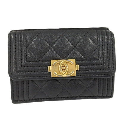 Chanel Wallet Leather Black