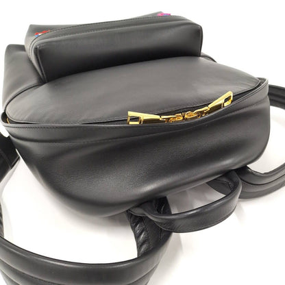 Versace Backpack Multicolor Logo Leather Black — view 8