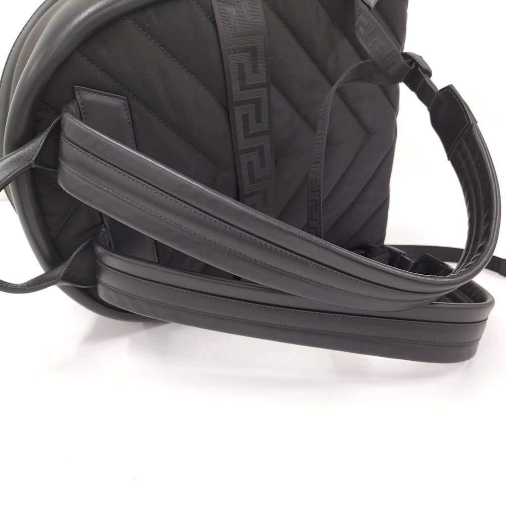 Versace Backpack Multicolor Logo Leather Black — view 6