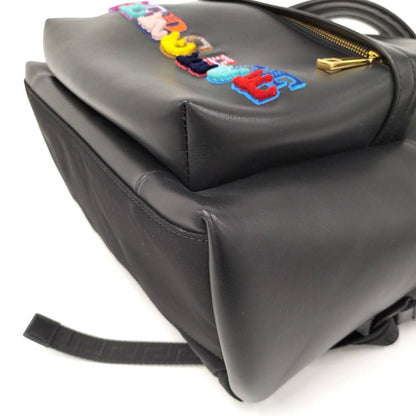 Versace Backpack Multicolor Logo Leather Black — view 3