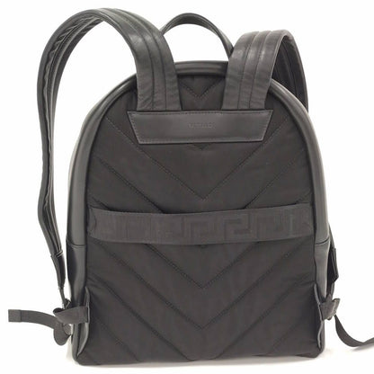 Versace Backpack Multicolor Logo Leather Black — view 2
