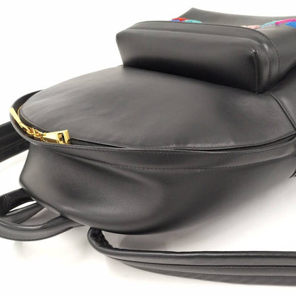 Versace Backpack Multicolor Logo Leather Black — view 5