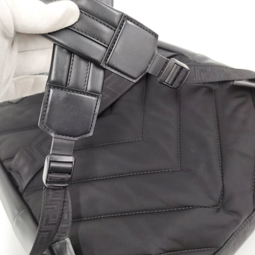 Versace Backpack Multicolor Logo Leather Black — view 7