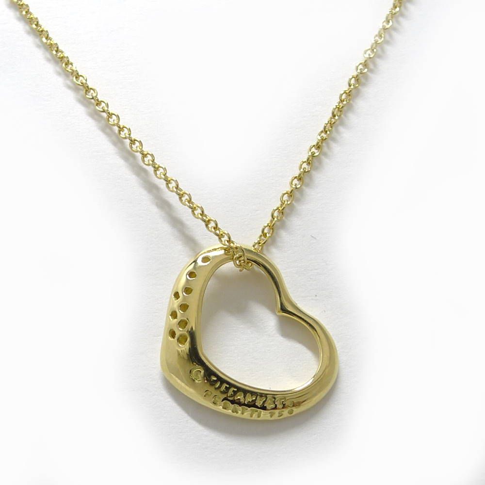 Tiffany & Co Necklace Open Heart 18k Yellow Gold — view 2