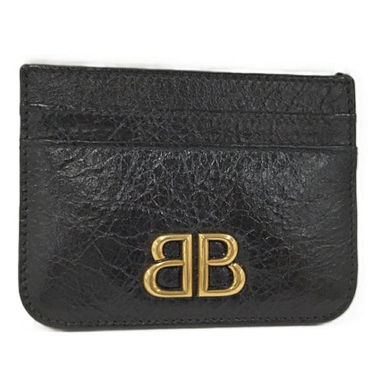 Balenciaga Monaco Pass Case Leather Black Shoulder Bag