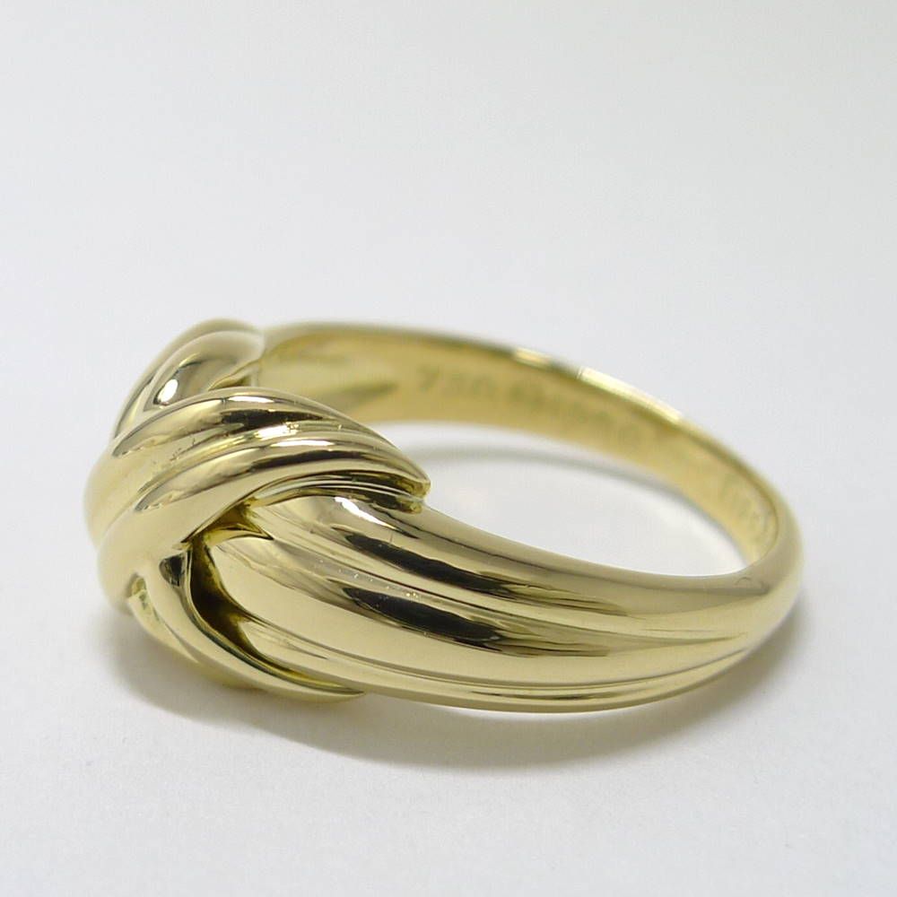 Tiffany & Co Ring Signature Cross 18k Yellow Gold