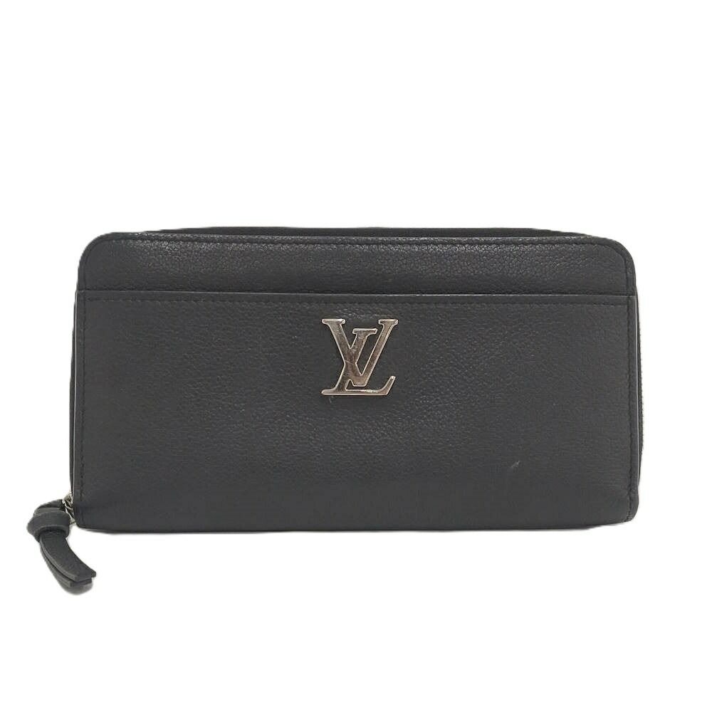 Louis Vuitton Zippy Lockme Wallet Calf Leather Noir