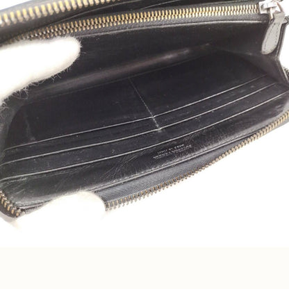 Bottega Veneta Zip Around Wallet Intrecciato Leather Black — view 8