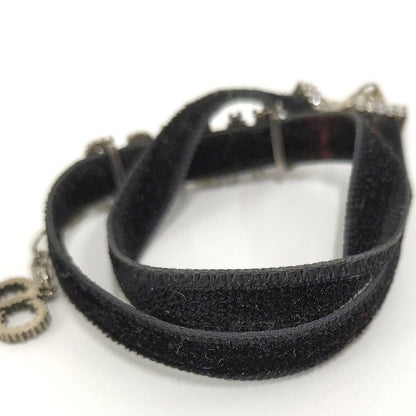 Dior Line Stone Velvet Choker Necklace — view 8